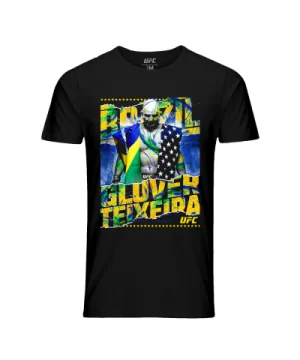 Men's UFC Glover Teixeira Brazil Pride T-Shirt-Black $11.48 MEN'S