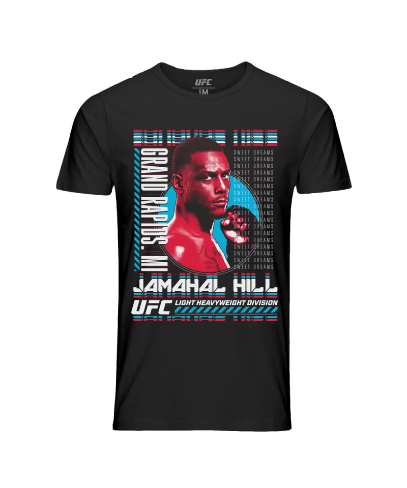 Men's UFC Jamahal Hill Sweet Dreams T-Shirt-Black $12.32 MEN'S