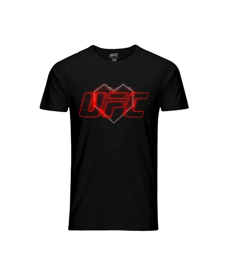 Men's UFC Neon Heart T-Shirt - Black $10.64 MEN'S