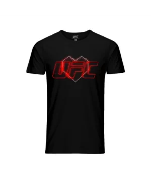 Men's UFC Neon Heart T-Shirt - Black $10.64 MEN'S