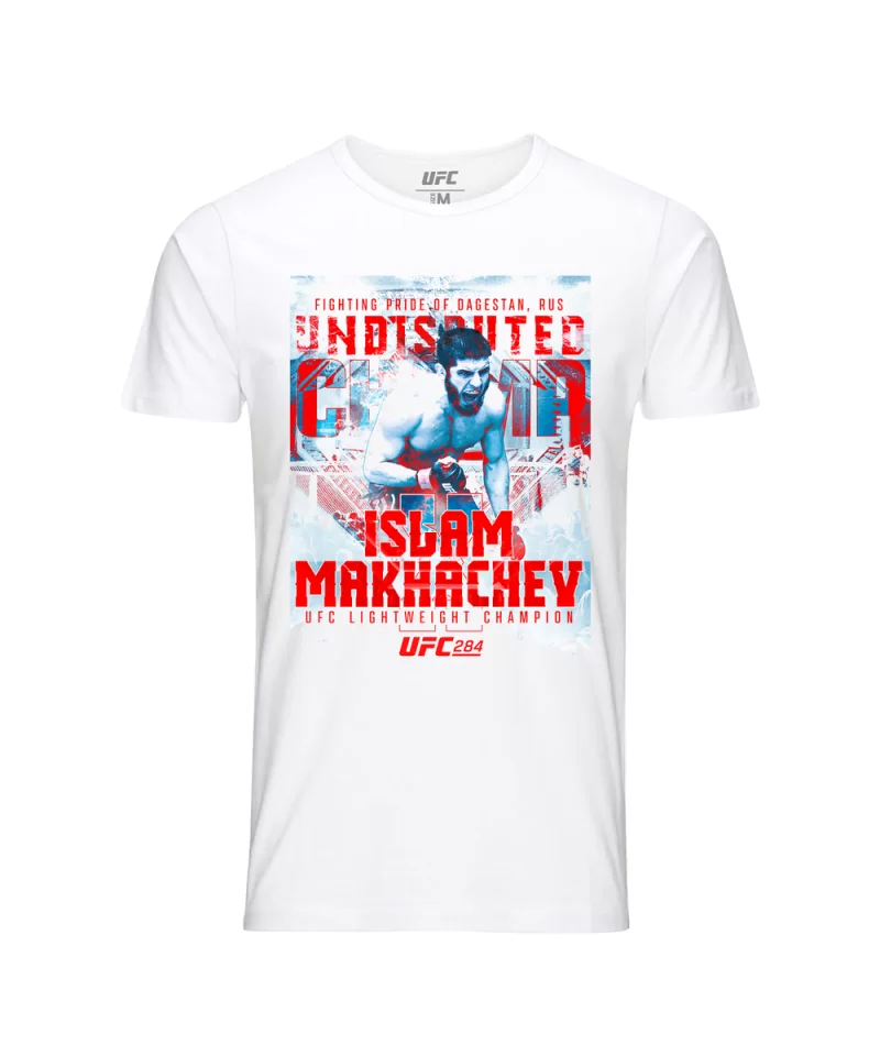 Men's UFC Islam Makhachev UFC 284 Champ T-Shirt - White $12.88 MEN'S