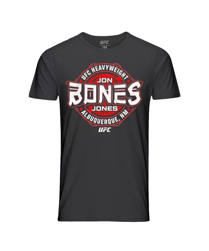 Men's UFC Jon Jones Heavyweight Crest T-Shirt - Grey $13.12 MEN'S