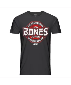 Men's UFC Jon Jones Heavyweight Crest T-Shirt - Grey $13.12 MEN'S