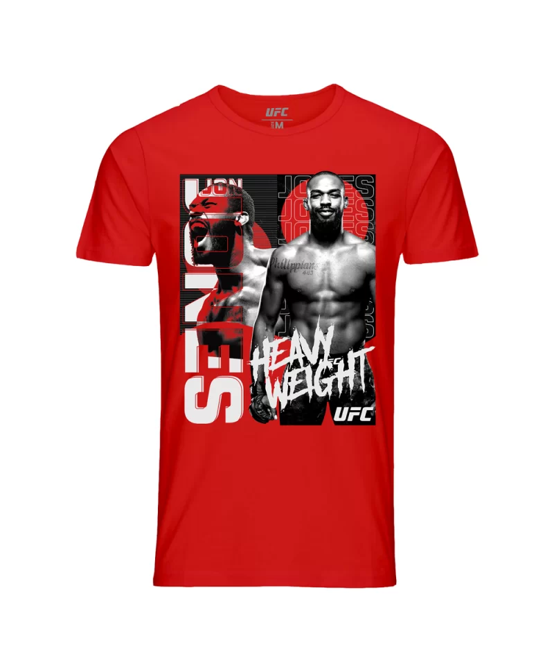 Men's UFC Jon Jones Split Graphic T-Shirt - Red $12.16 MEN'S