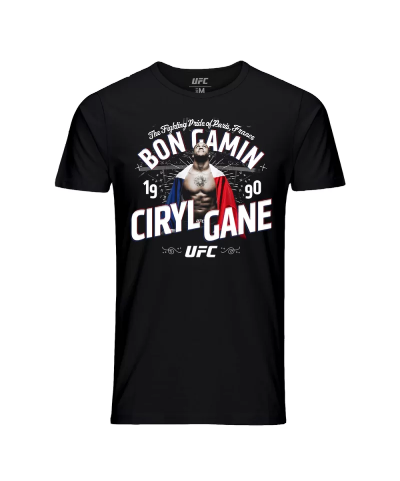 Men's UFC Ciryl Gane Bon Gamin T-Shirt-Black $12.32 MEN'S