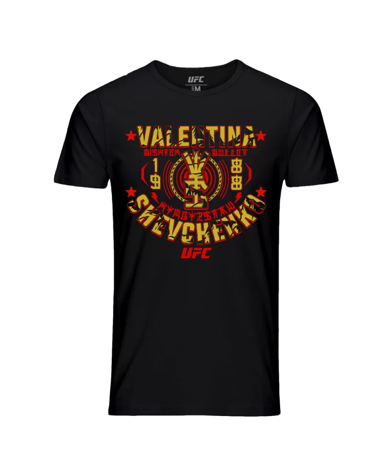 Men's UFC Valentina Shevchenko Crest T-Shirt-Black $11.20 MEN'S