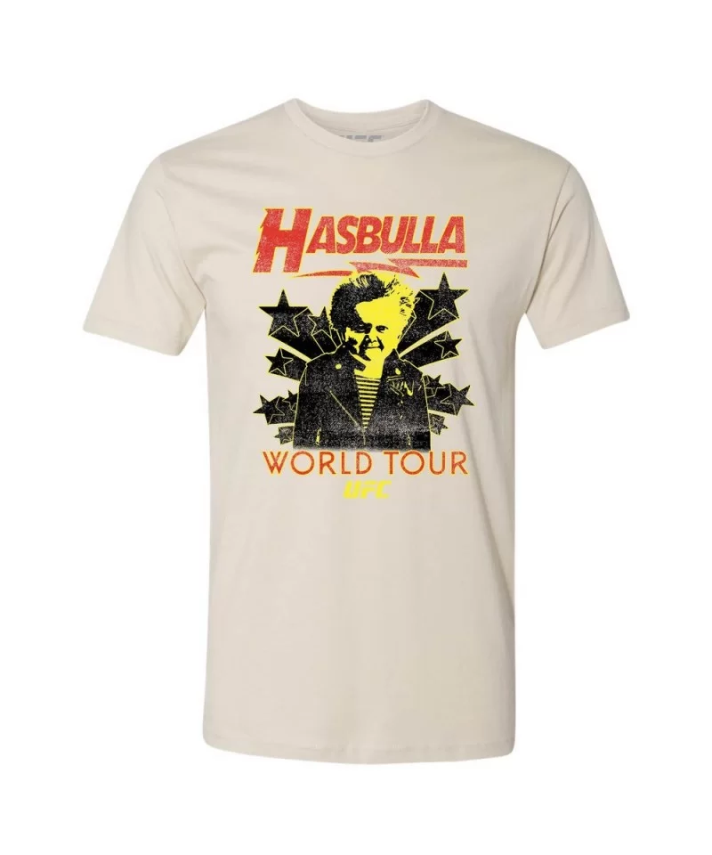 Men's UFC Hasbulla World Tour T-Shirt - Cream $7.92 MEN'S