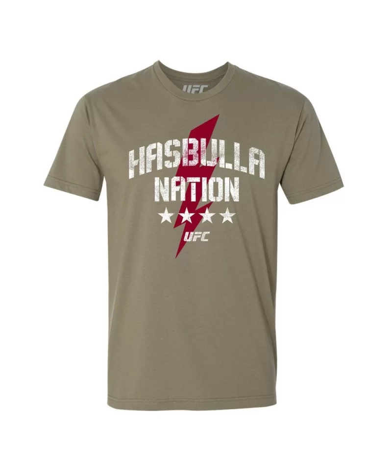 Men's UFC Hasbulla Nation T-Shirt - Light Olive $10.56 MEN'S