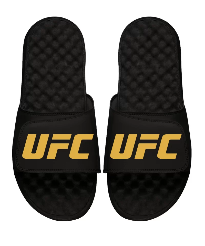 ISlide UFC Logo Slides - Black/Gold $19.20 WOMEN'S