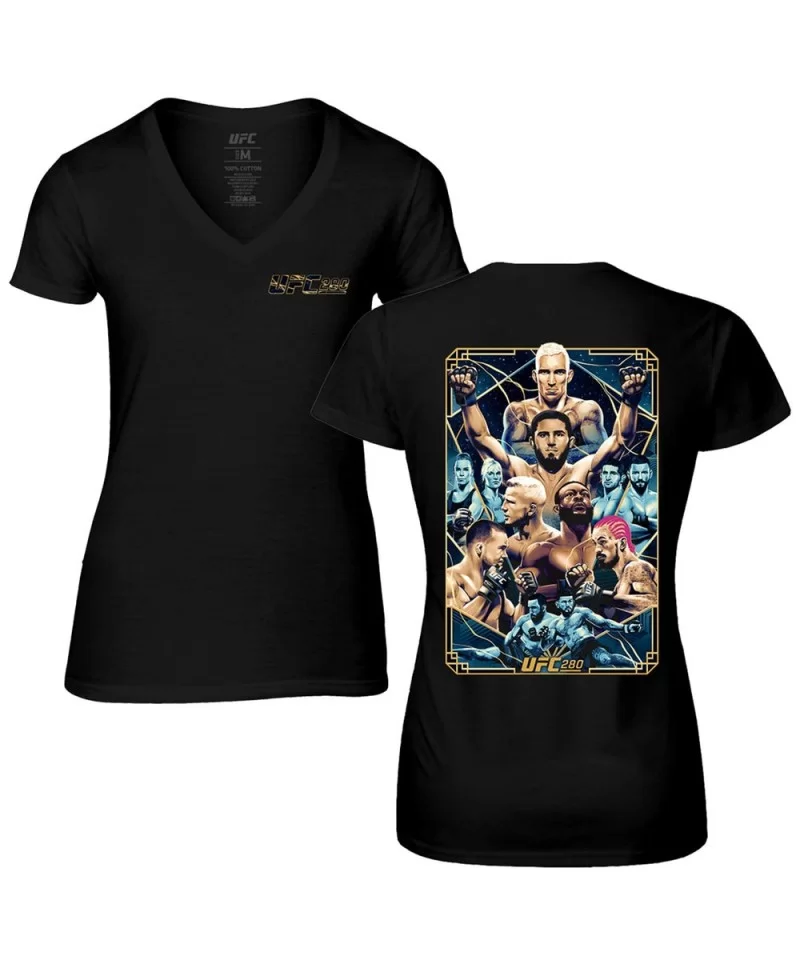 Women's UFC 280 Artist Series Event T-Shirt - Black $8.40 WOMEN'S