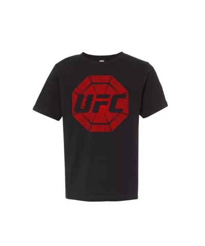 Kids' UFC Red Octagon T-Shirt - Black $7.40 KID'S