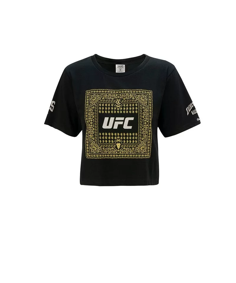 Ladies UFC Exclusive Crooks & Castles Bandana Crop Tee - Black $10.88 WOMEN'S