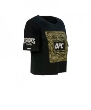 Ladies UFC Exclusive Crooks & Castles Bandana Crop Tee - Black $10.88 WOMEN'S