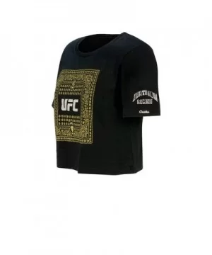 Ladies UFC Exclusive Crooks & Castles Bandana Crop Tee - Black $10.88 WOMEN'S