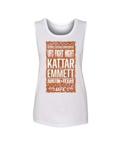 Women's UFC Fight Night Austin City Tank - White $4.32 WOMEN'S