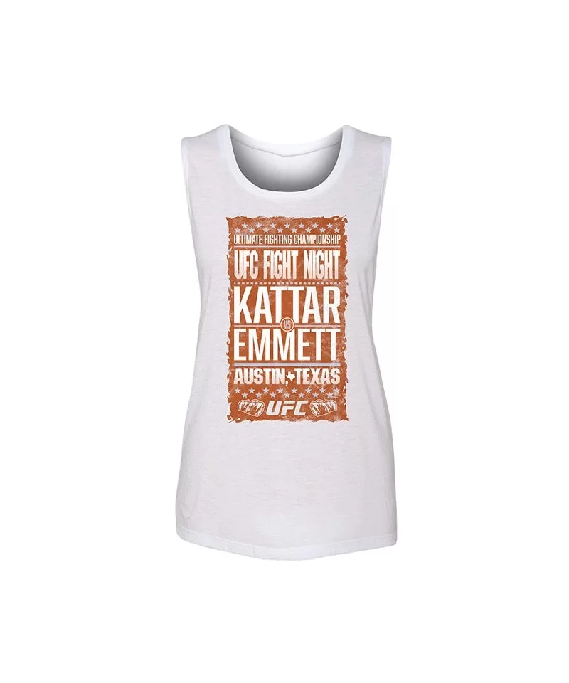 Women's UFC Fight Night Austin City Tank - White $4.32 WOMEN'S