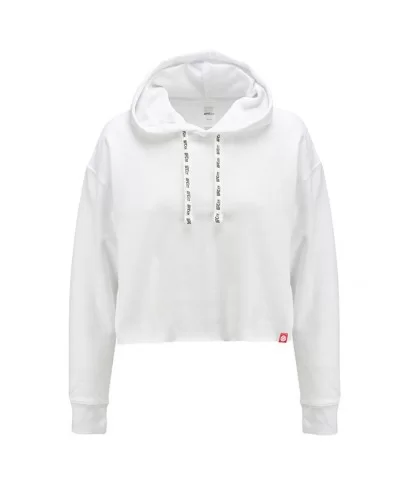 Women's UFC Gym Strings Crop Hoodie - White $18.48 WOMEN'S