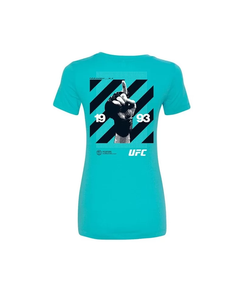 Women's UFC Number 1 Glove T-Shirt - Blue $8.96 WOMEN'S