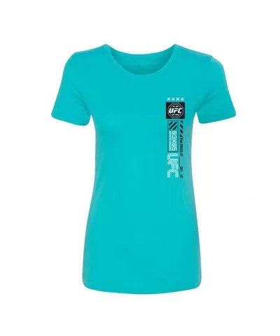 Women's UFC Number 1 Glove T-Shirt - Blue $8.96 WOMEN'S