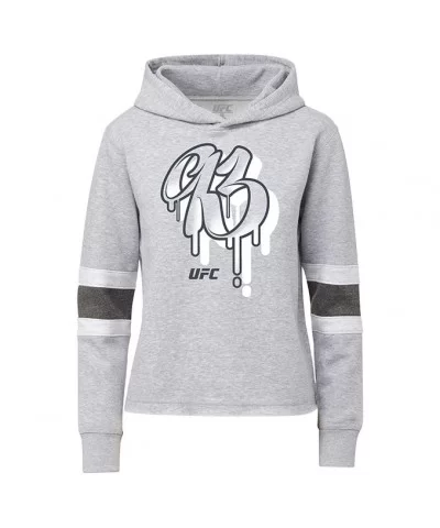 Women's UFC 93 Graffiti Pullover Hoodie - Heather/Ash/Charcoal $19.76 WOMEN'S