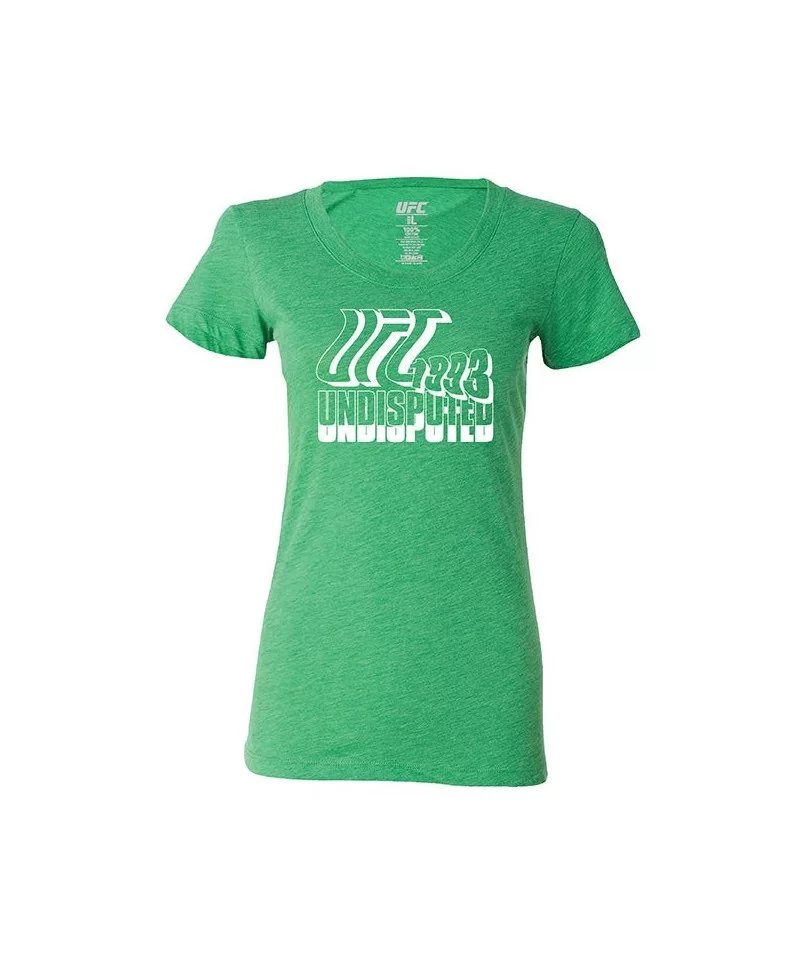 Women's UFC Building Up T-Shirt - Triblend Green $13.72 WOMEN'S