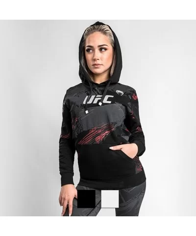 UFC VENUM Authentic Fight Week Women's 2.0 Pullover Hoodie - Black $25.92 WOMEN'S