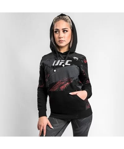 UFC VENUM Authentic Fight Week Women's 2.0 Pullover Hoodie - Black $25.92 WOMEN'S