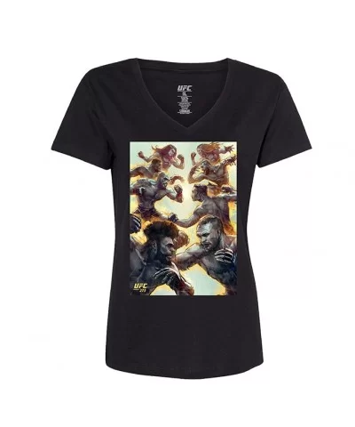 Women's UFC 273 Artist Series Event T-Shirt - Black $5.76 WOMEN'S