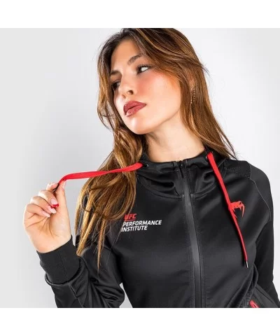 UFC Performance Institute Women's Black/Red Full-Zip Hoodie by VENUM $41.36 WOMEN'S