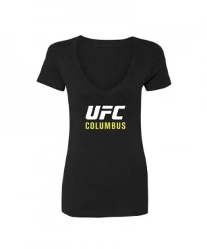 Women's UFC Fight Night Blaydes vs Daukaus Event T-Shirt - Black $4.80 WOMEN'S