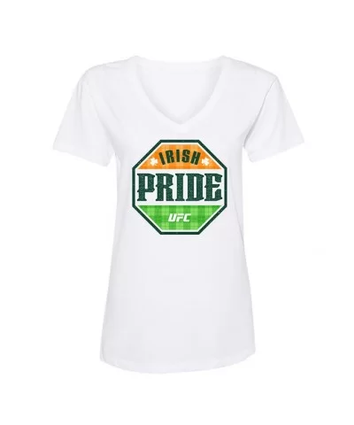 Women's UFC Irish Pride T-Shirt - White $11.48 WOMEN'S