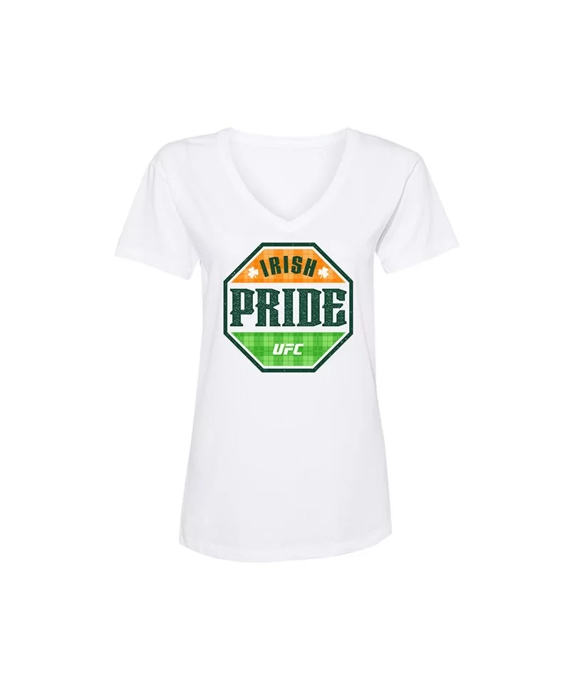 Women's UFC Irish Pride T-Shirt - White $11.48 WOMEN'S