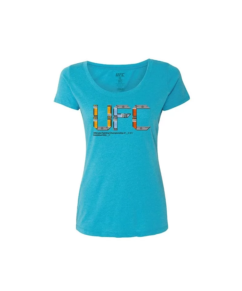 Women's UFC Ticket T-Shirt - Turquoise $9.60 WOMEN'S