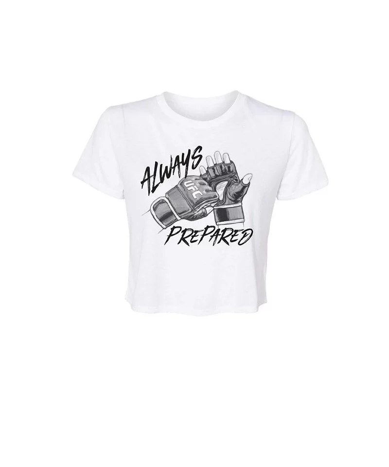 Women's UFC Always Prepared T-Shirt - White $10.08 WOMEN'S