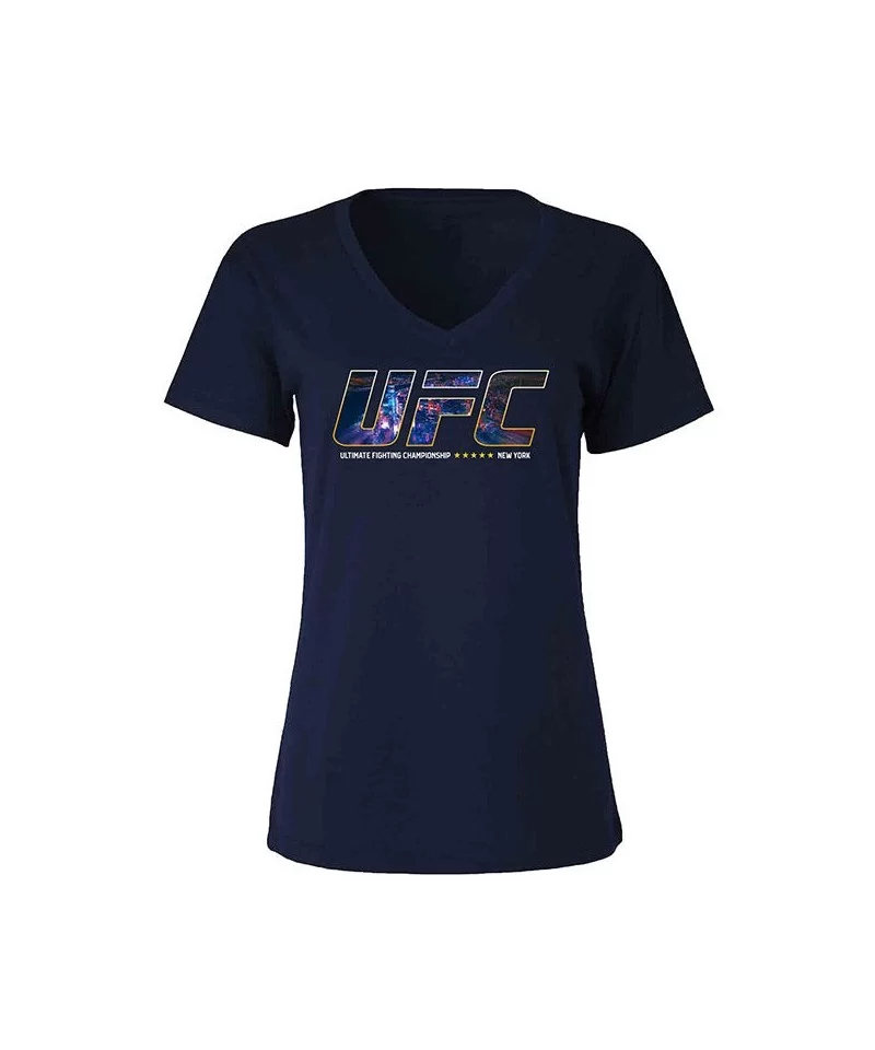 Women's UFC New York City T-Shirt - Navy $6.00 WOMEN'S