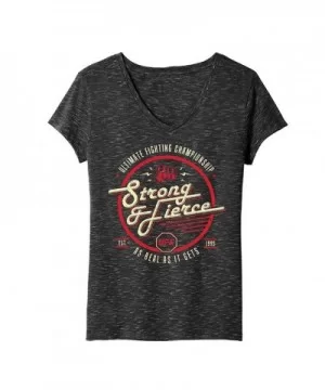 Women's UFC Strong & Fierce T-Shirt - Black $13.44 WOMEN'S