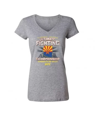 Women's UFC Glendale City T-Shirt - Grey $4.08 WOMEN'S