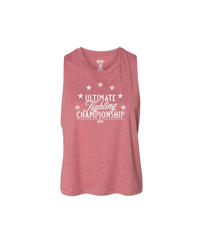 Women's UFC Cropped Tank Top - Mauve $7.80 WOMEN'S