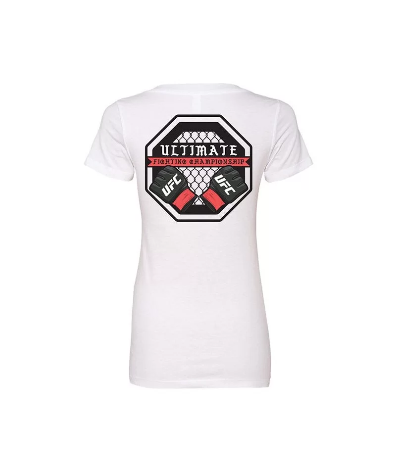 Women's UFC Octagon T-Shirt - White $6.24 WOMEN'S