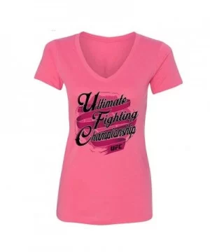 Women's UFC Ultimate Fighting Championship T- Shirt - Pink $7.84 WOMEN'S