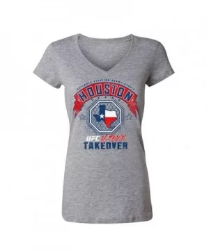 Women's UFC Houston City T-Shirt - Grey $5.64 WOMEN'S