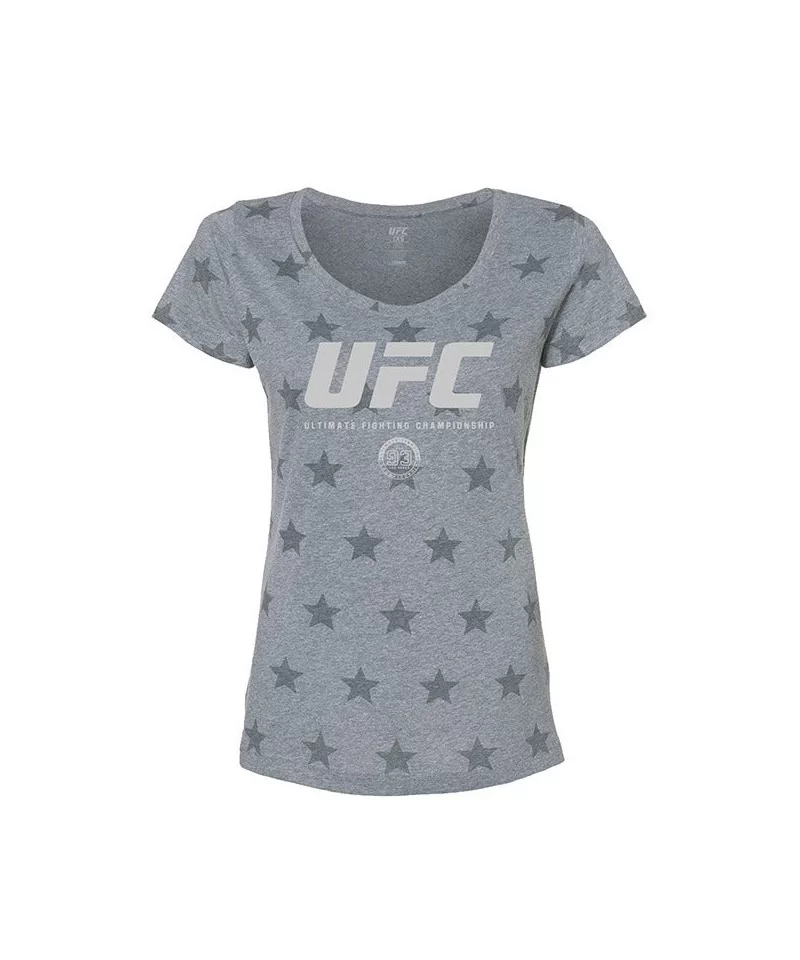 Women's UFC Stars T-Shirt - Grey $7.68 WOMEN'S