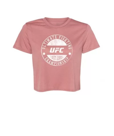 Women's UFC Cropped T-Shirt - Mauve $5.92 WOMEN'S