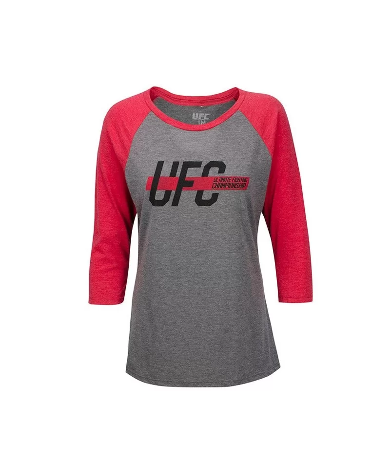 Women's UFC 3/4 Sleeve T-Shirt - Red $6.56 WOMEN'S