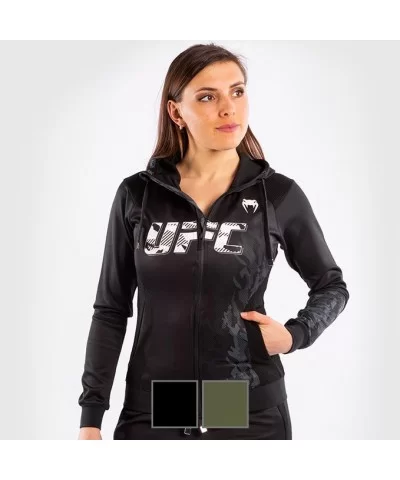 UFC VENUM Authentic Fight Week Women's Zip Hoodie - Black $13.64 WOMEN'S