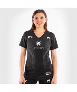 UFC VENUM Authentic Fight Night Women's Walkout Jersey - Black $14.72 WOMEN'S