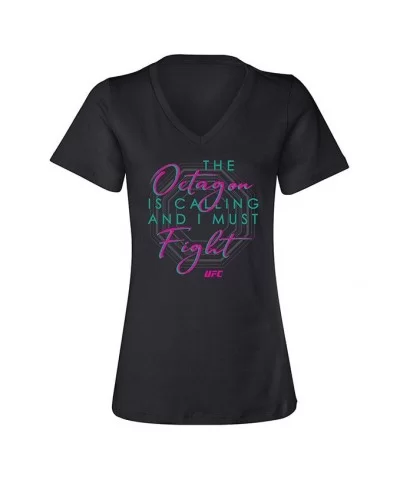 Women's UFC The Octagon Is Calling T-Shirt - Black $11.48 WOMEN'S