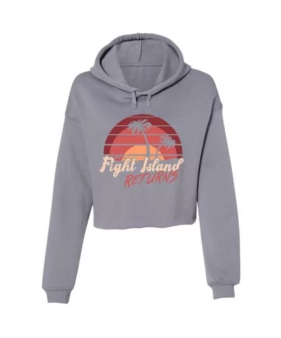 Women's UFC Fight Island Sunset Cropped Hoodie - Storm $8.00 WOMEN'S