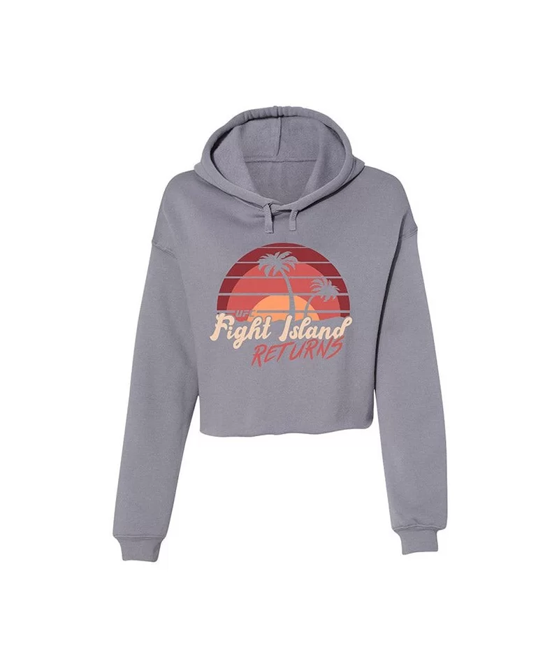 Women's UFC Fight Island Sunset Cropped Hoodie - Storm $8.00 WOMEN'S