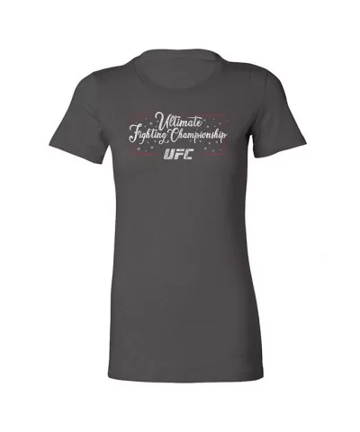 Women's UFC Ultimate Fighting Championship T-Shirt - Asphalt $10.36 WOMEN'S